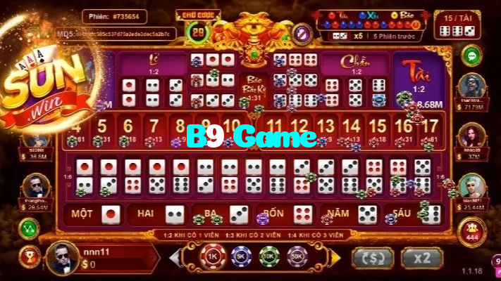 available types of B9 Game bet including pre-match live express and system bets